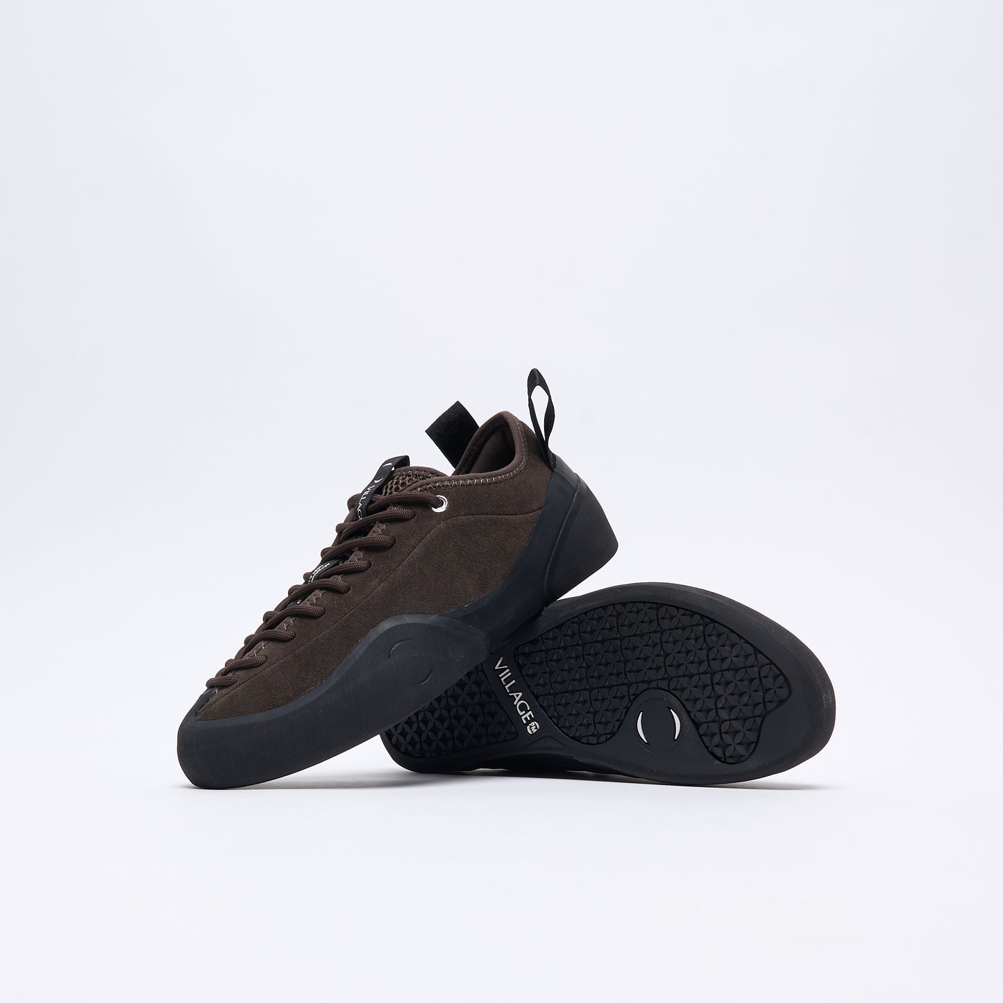 Village PM - 1 PM Suede Leather (Chocolate/Natural Black)