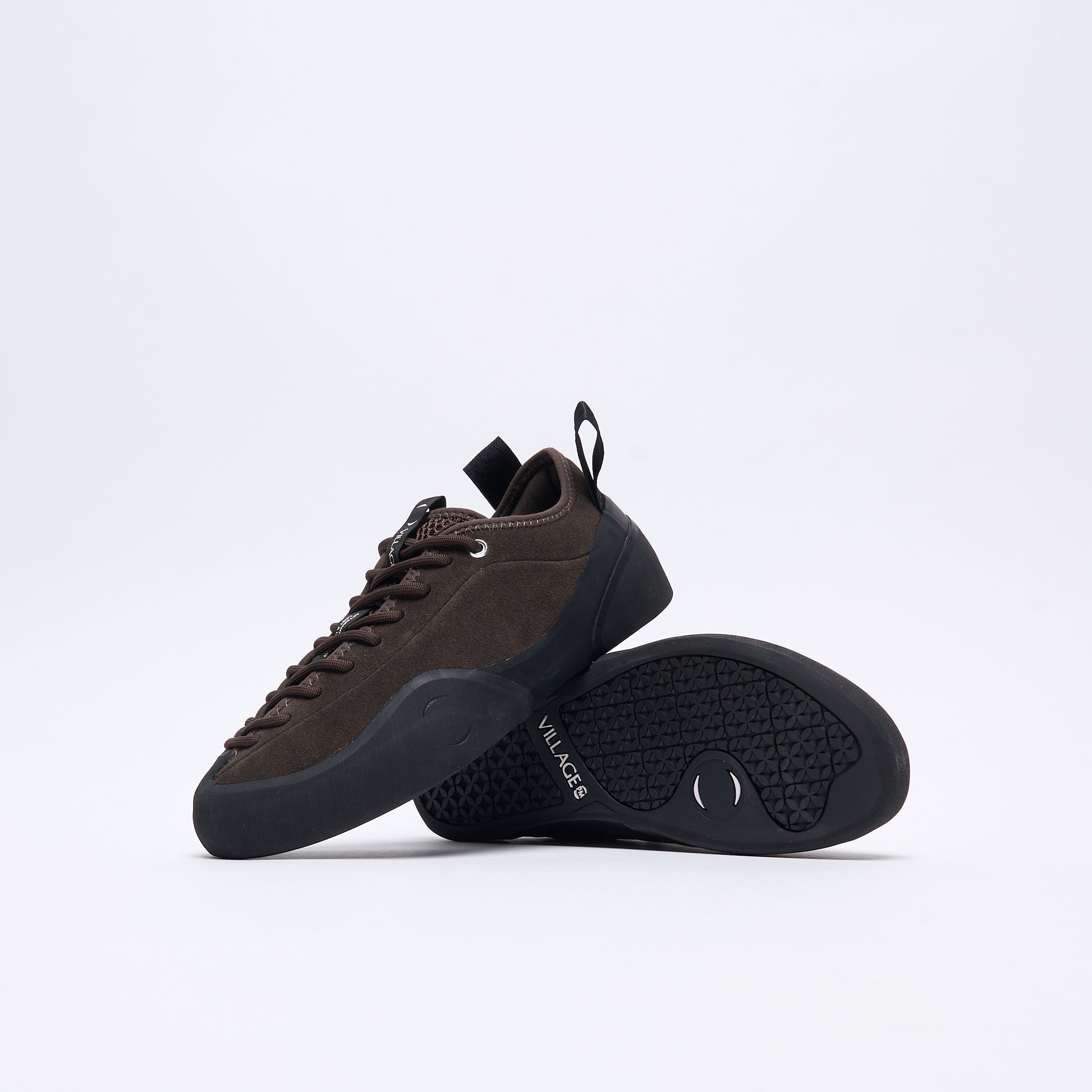 Village PM - 1 PM Suede Leather (Chocolate/Natural Black)