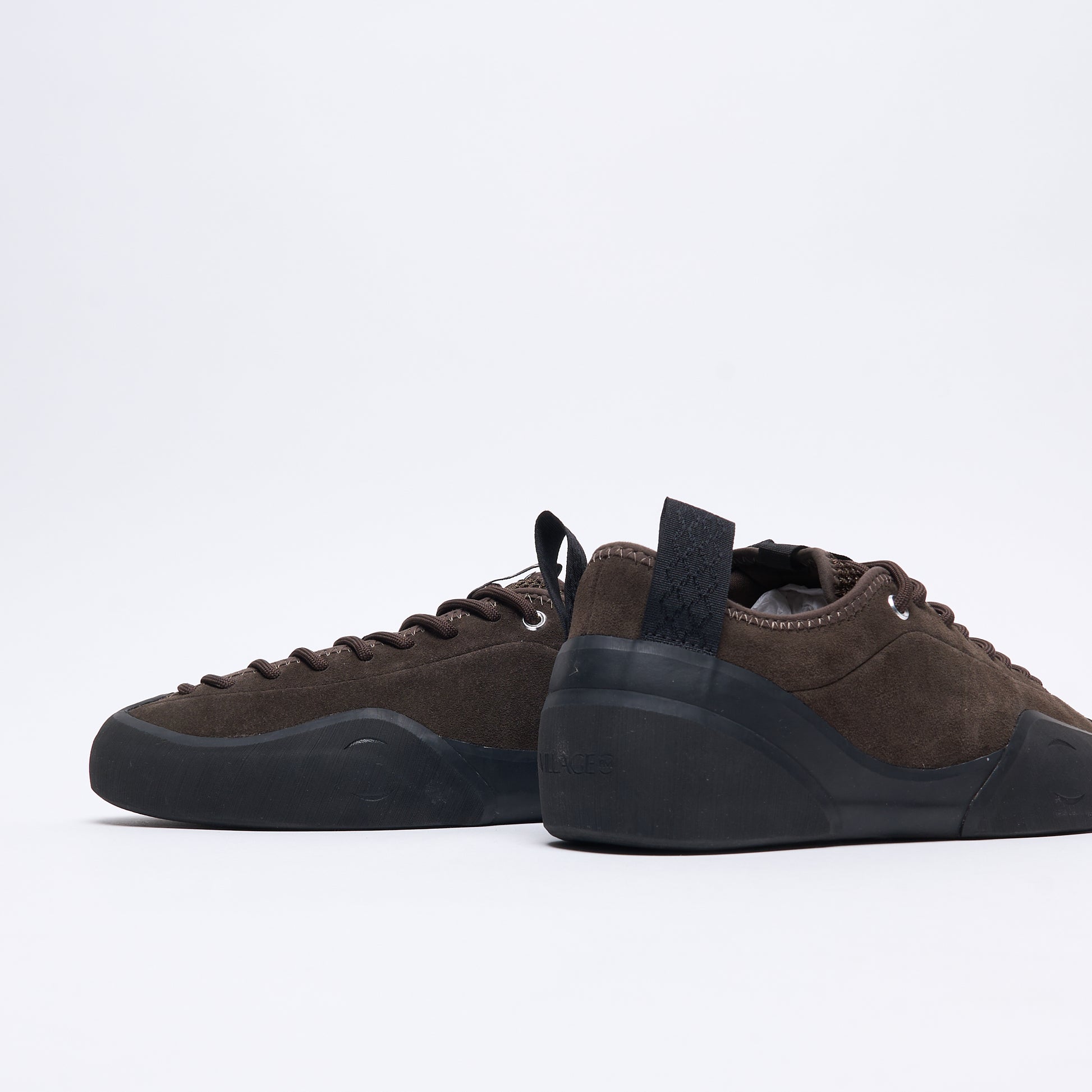 Village PM - 1 PM Suede Leather (Chocolate/Natural Black)