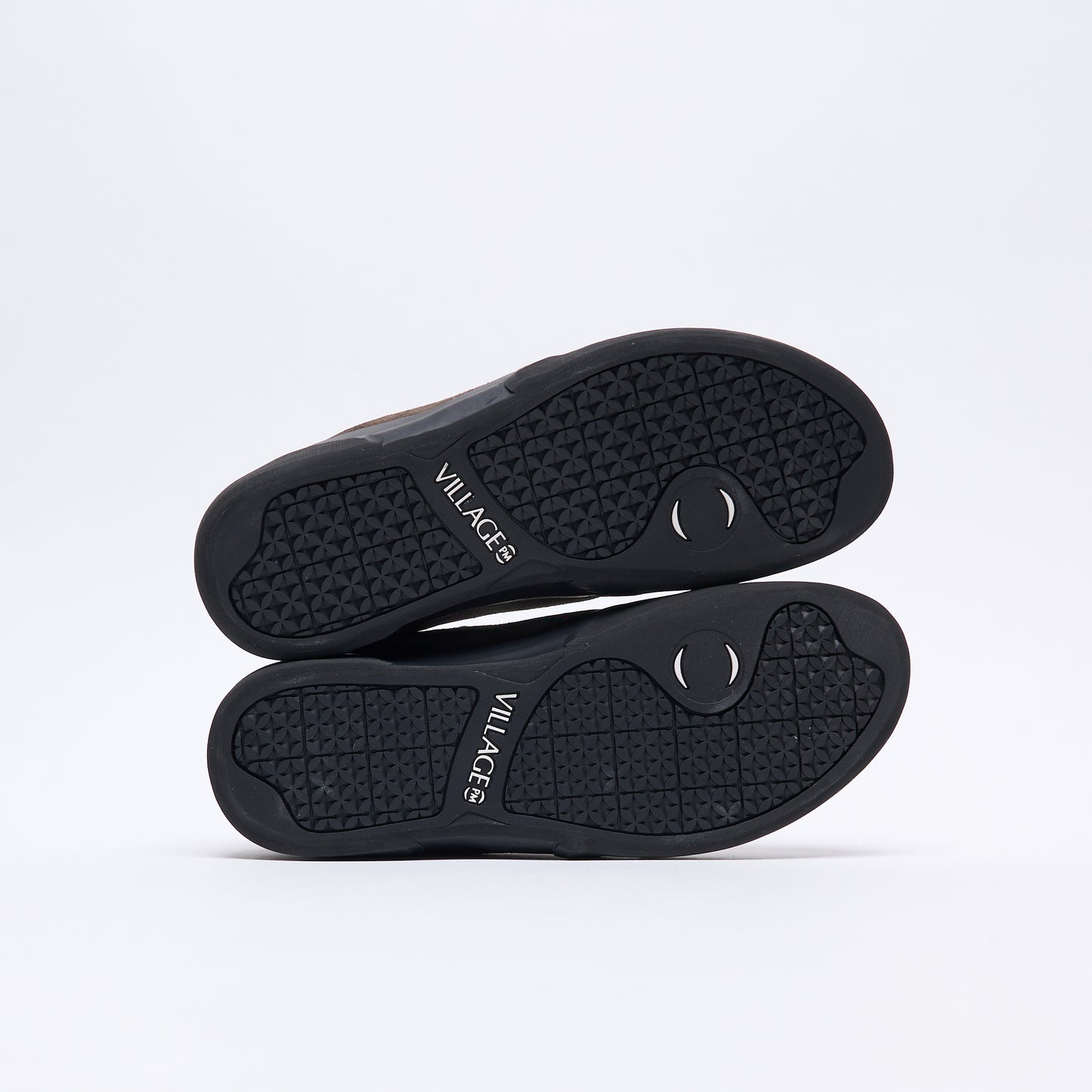Village PM - 1 PM Suede Leather (Chocolate/Natural Black)