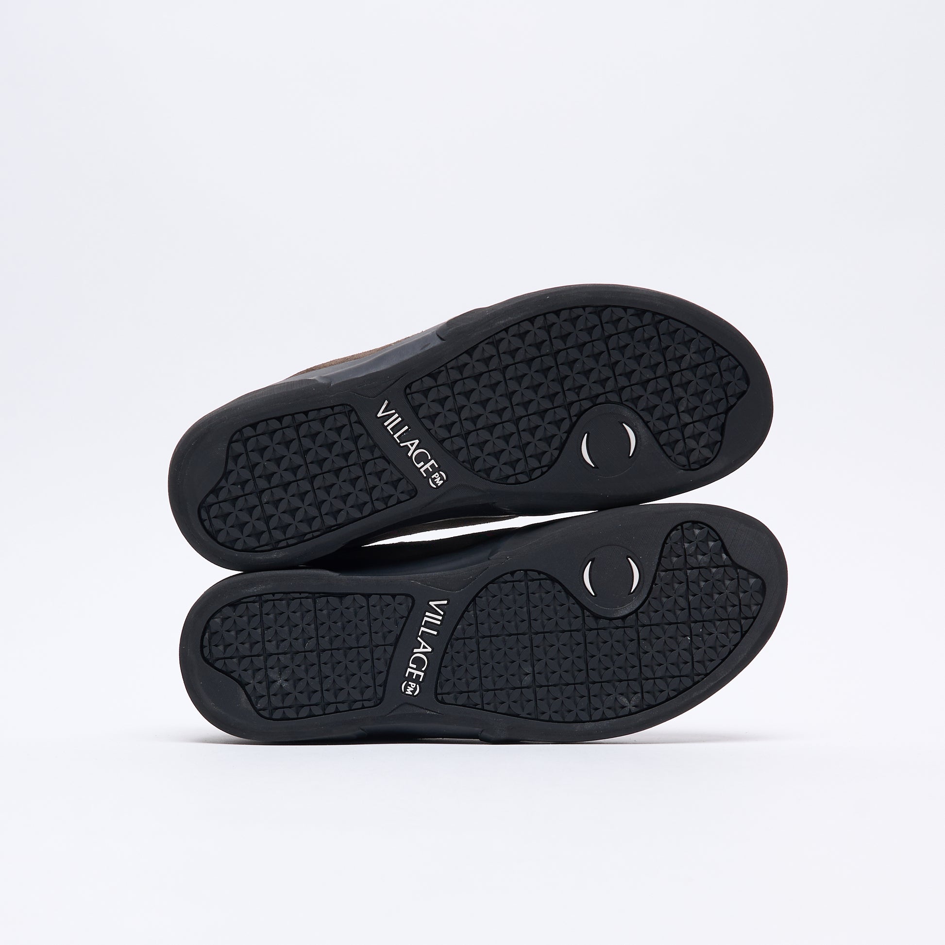 Village PM - 1 PM Suede Leather (Chocolate/Natural Black)