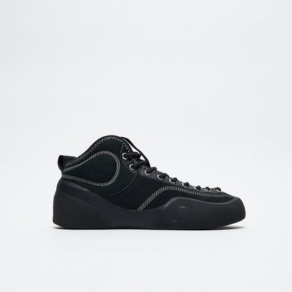 Village PM - 1PM Mid Leather Suede / Canvas (Black/Natural Black)
