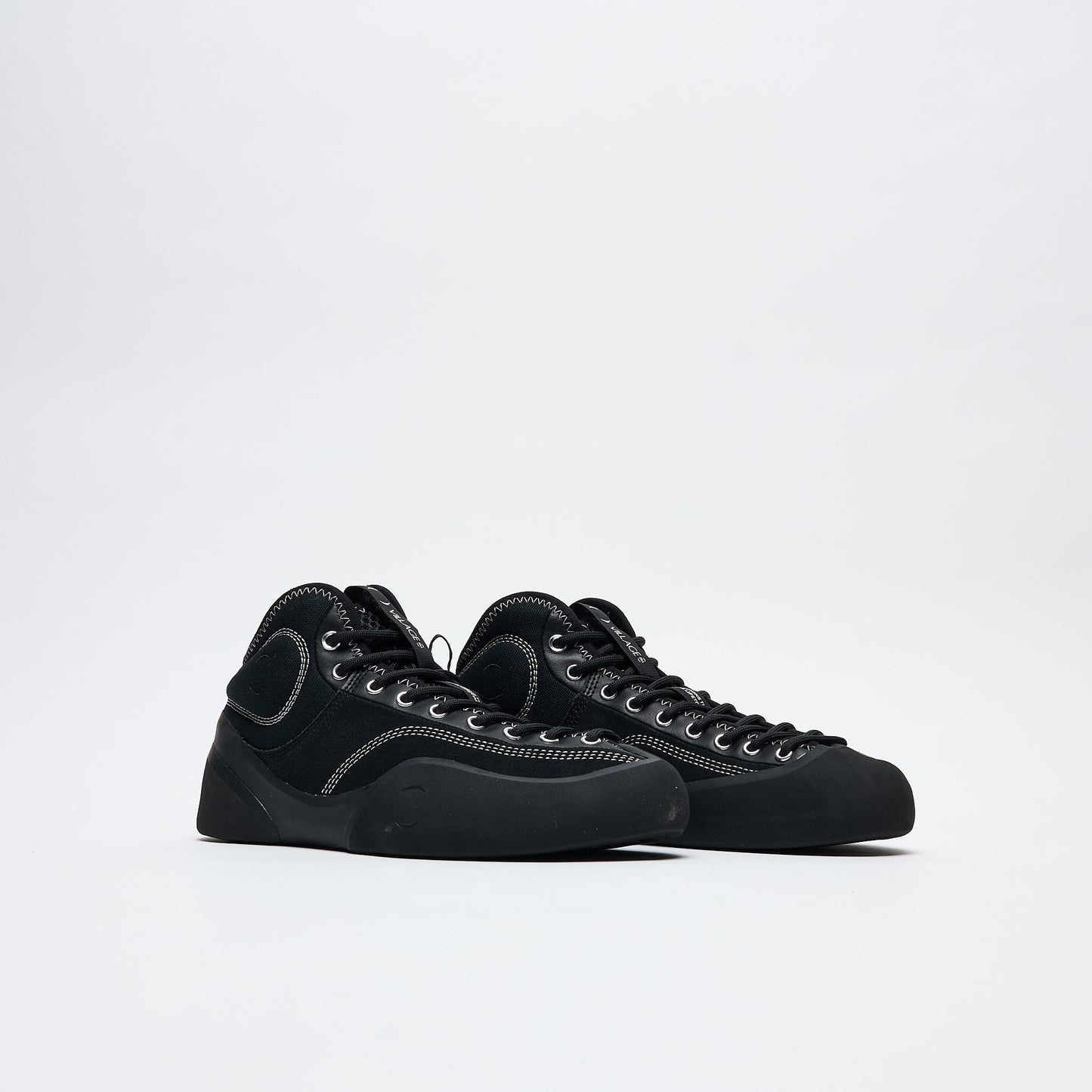 Village PM - 1PM Mid Leather Suede / Canvas (Black/Natural Black)