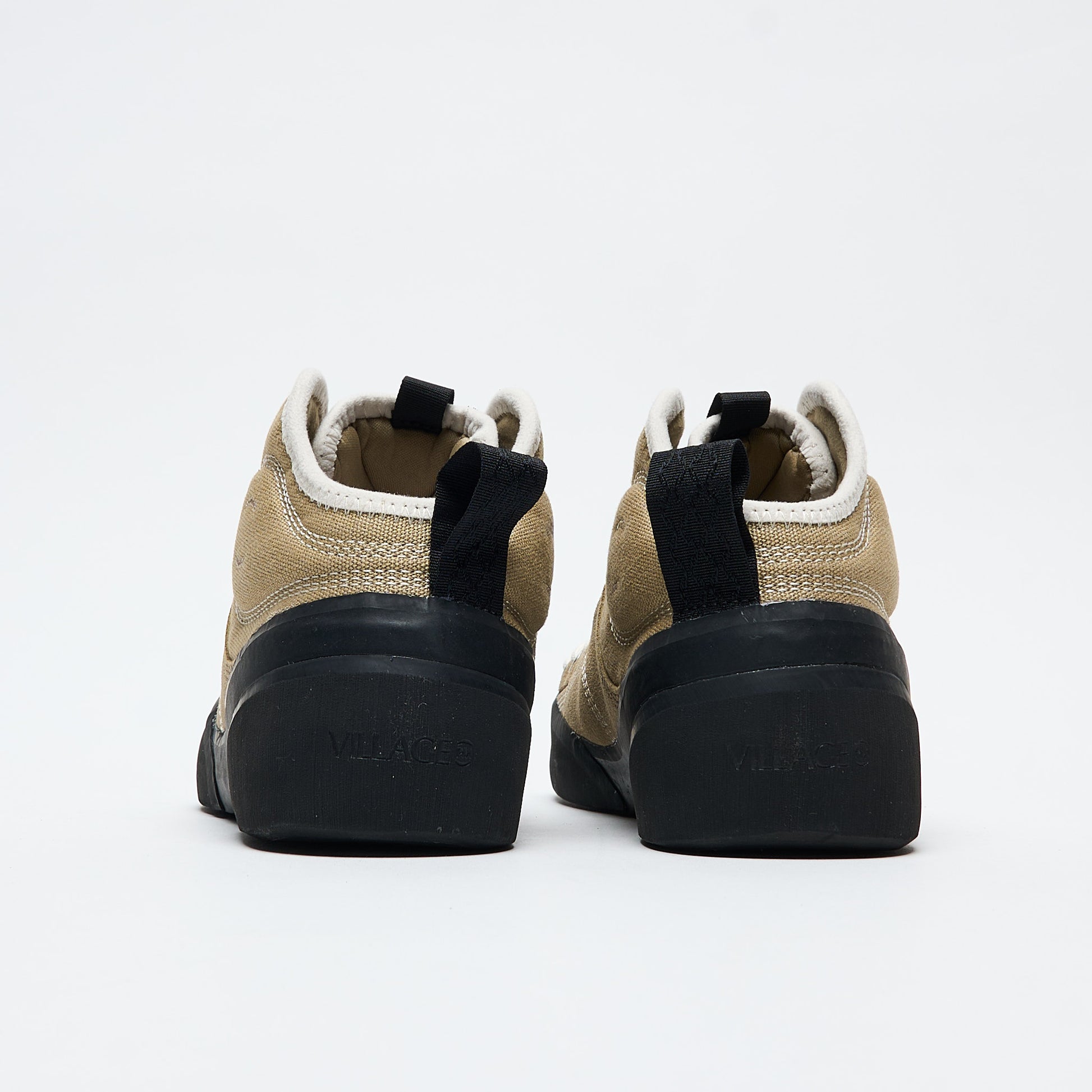 Village PM - 1PM Mid Leather Suede / Canvas (Sand/Natural Black)