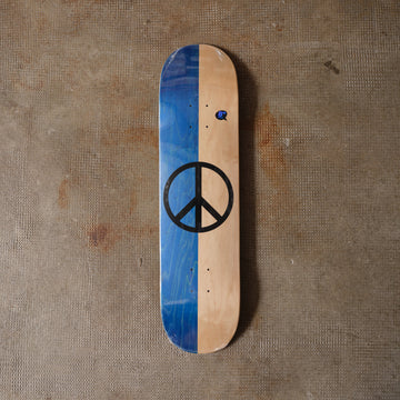 Violet Skateboards Split Peace Deck Natural/blue 8