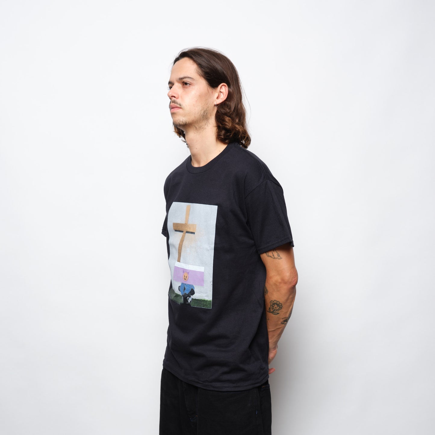 Violet Skateboards Team Cross Tee Black