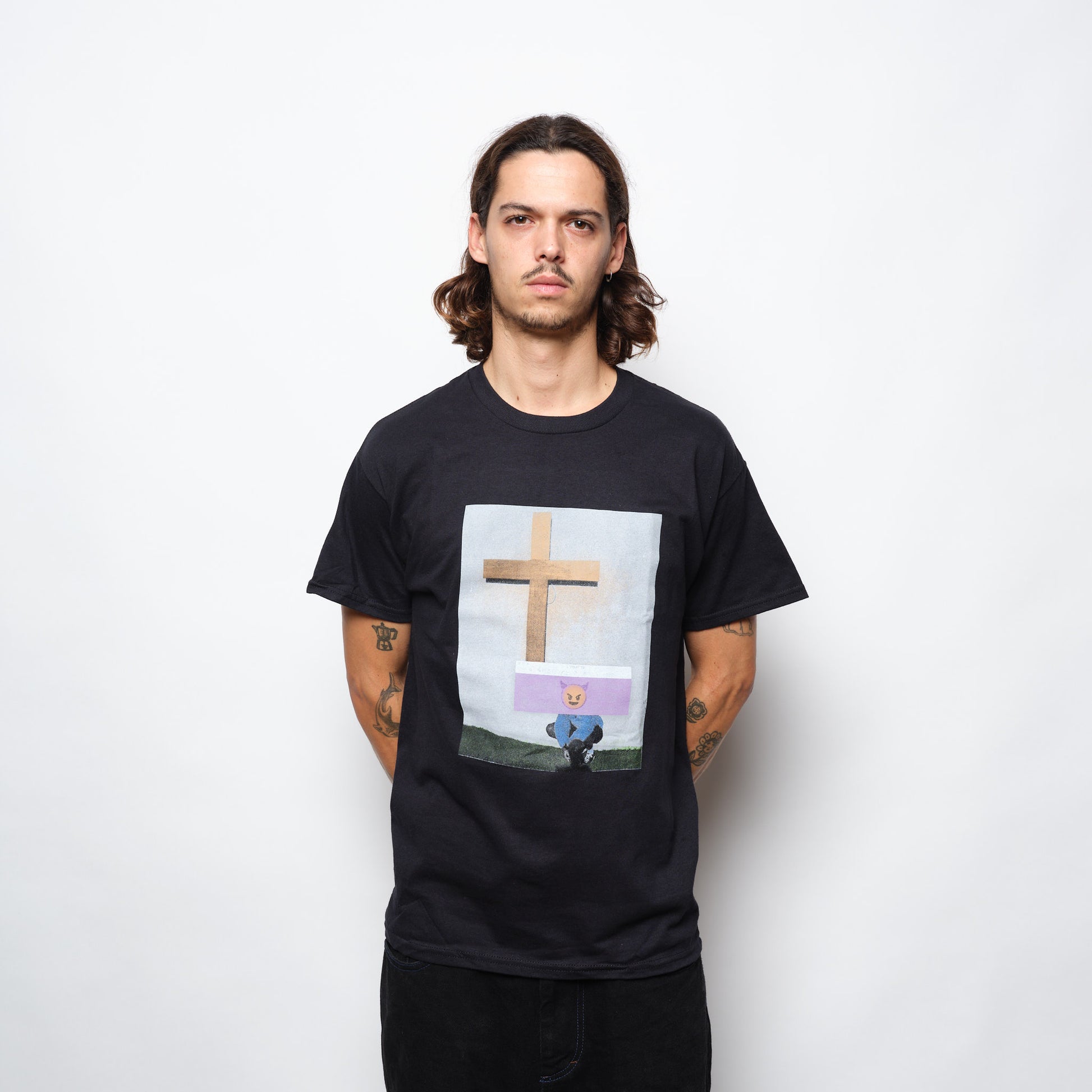 Violet Skateboards Team Cross Tee Black