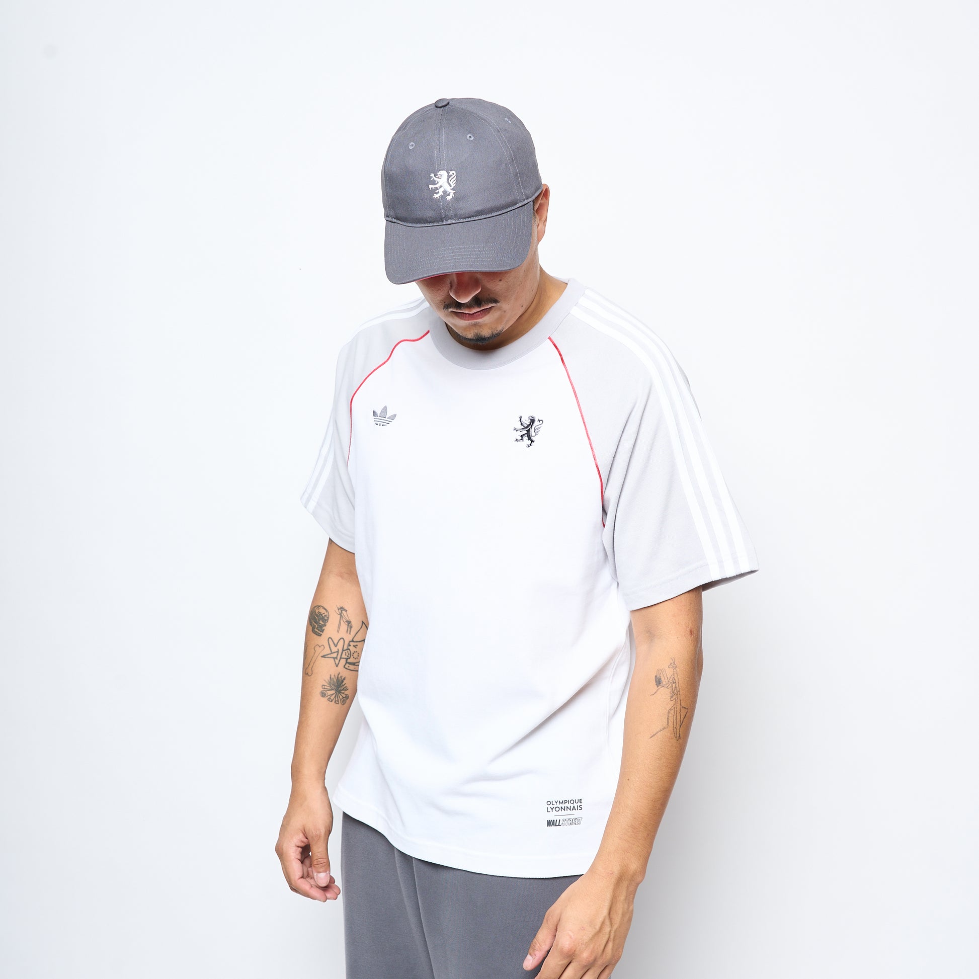 Wallstreet Skateshop x ADIDAS Skateboarding - Football Jersey (White/Light Solid Grey/Active Pink)