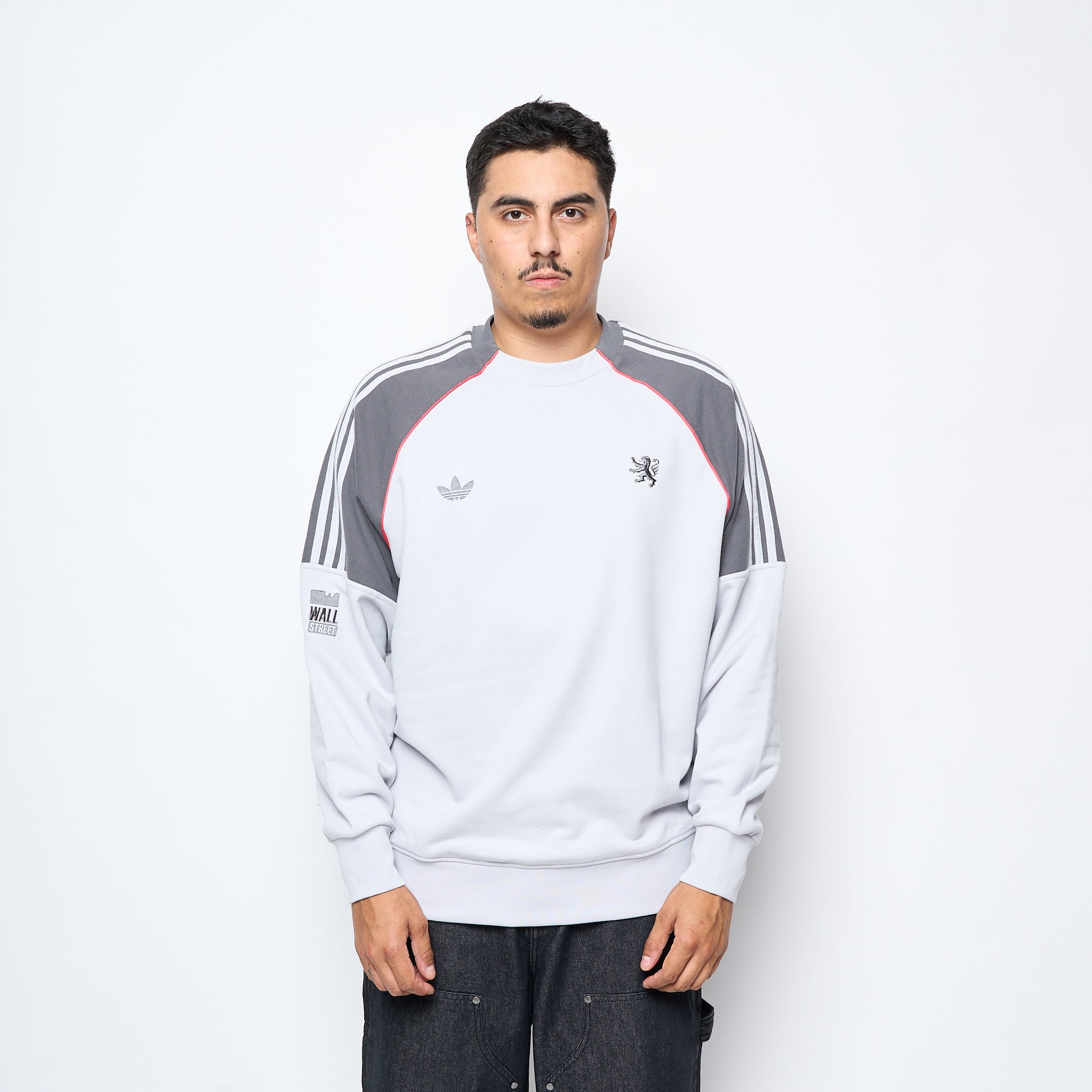 Wallstreet Skateshop x ADIDAS Skateboarding - WS OL Crewneck (Light Solid Grey)