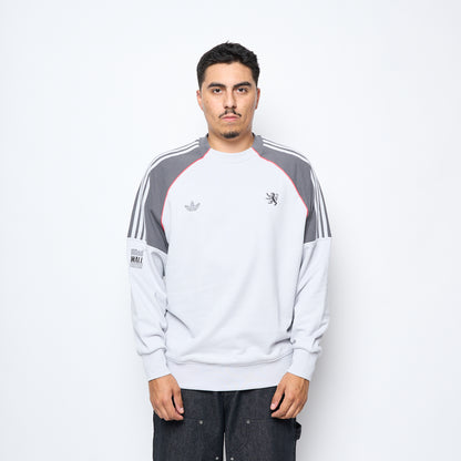 Wallstreet Skateshop x ADIDAS Skateboarding - WS OL Crewneck (Light Solid Grey)