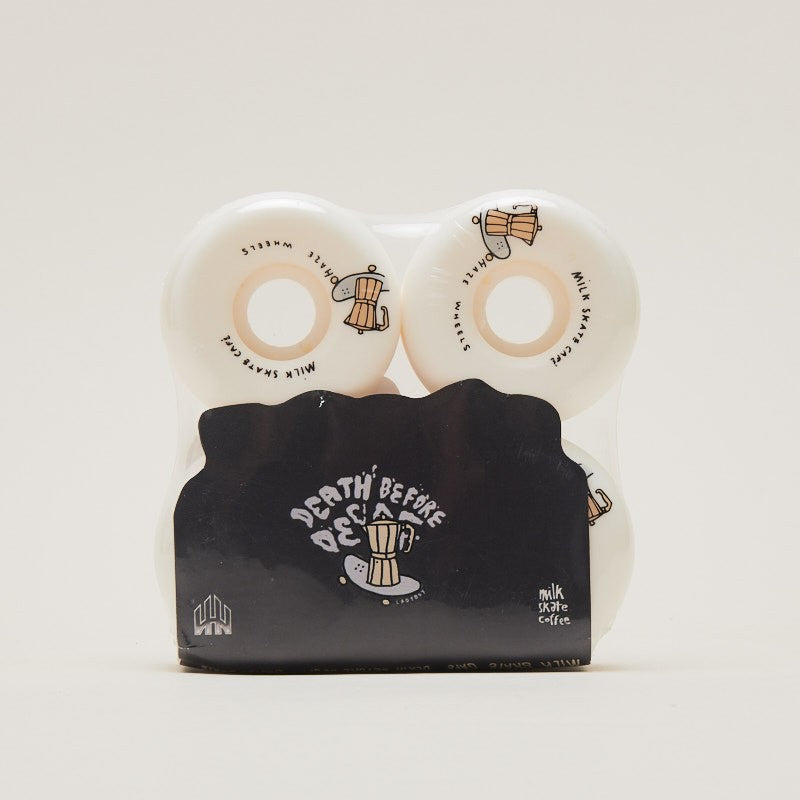 Haze Wheels x Milk Skate Café Wheels "Death before decaf"