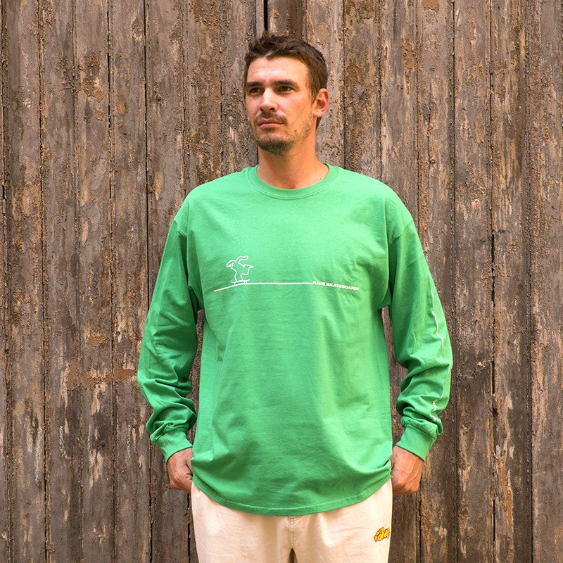 RAVE SKATEBOARDS CAVANDOLI LS TEE (GREEN)