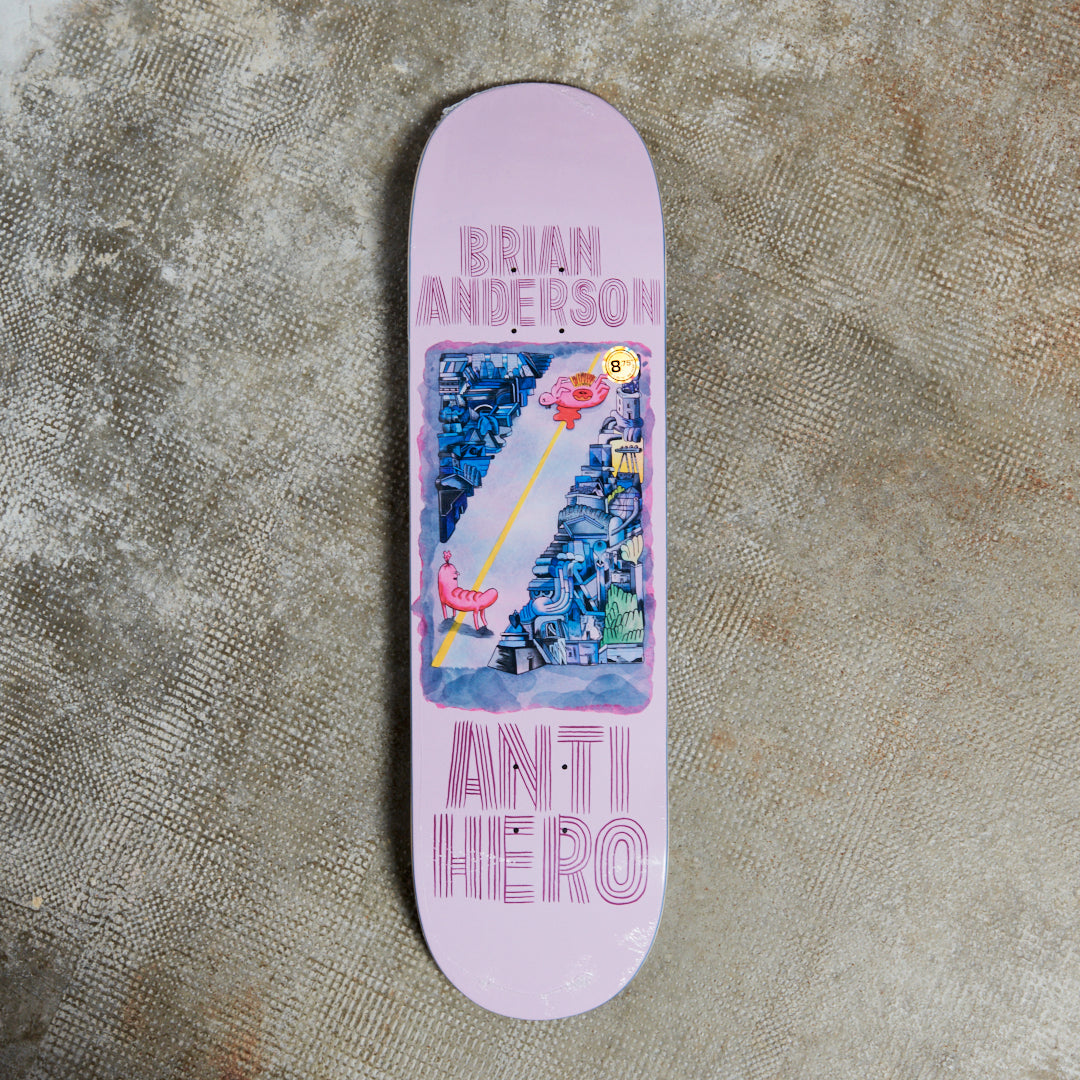 Anti-Hero Skateboards Hug The Pavement B.A Lavender Deck