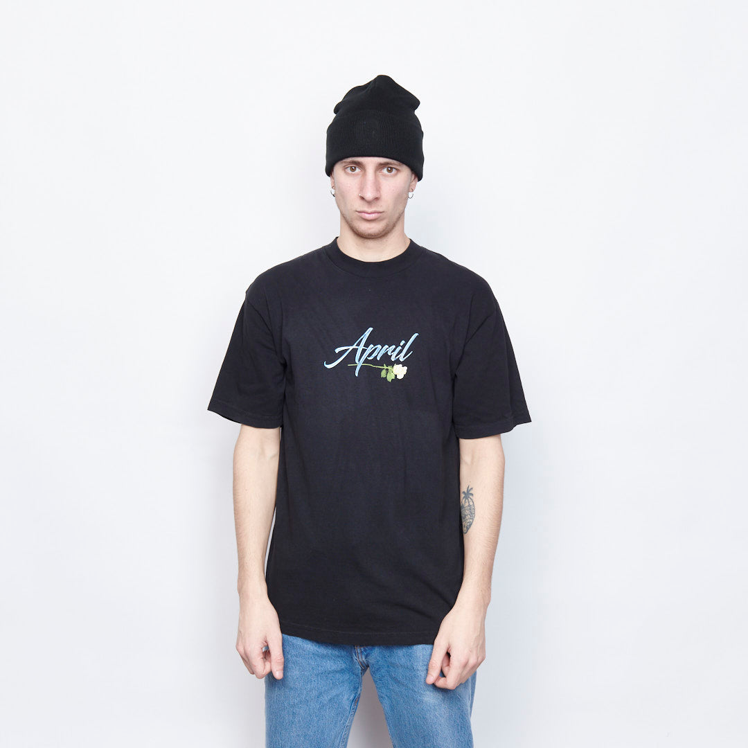 April Skateboards - Liquid Rose Tee (Black)