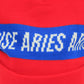 Aries Arise Logo Tape Beanie Red