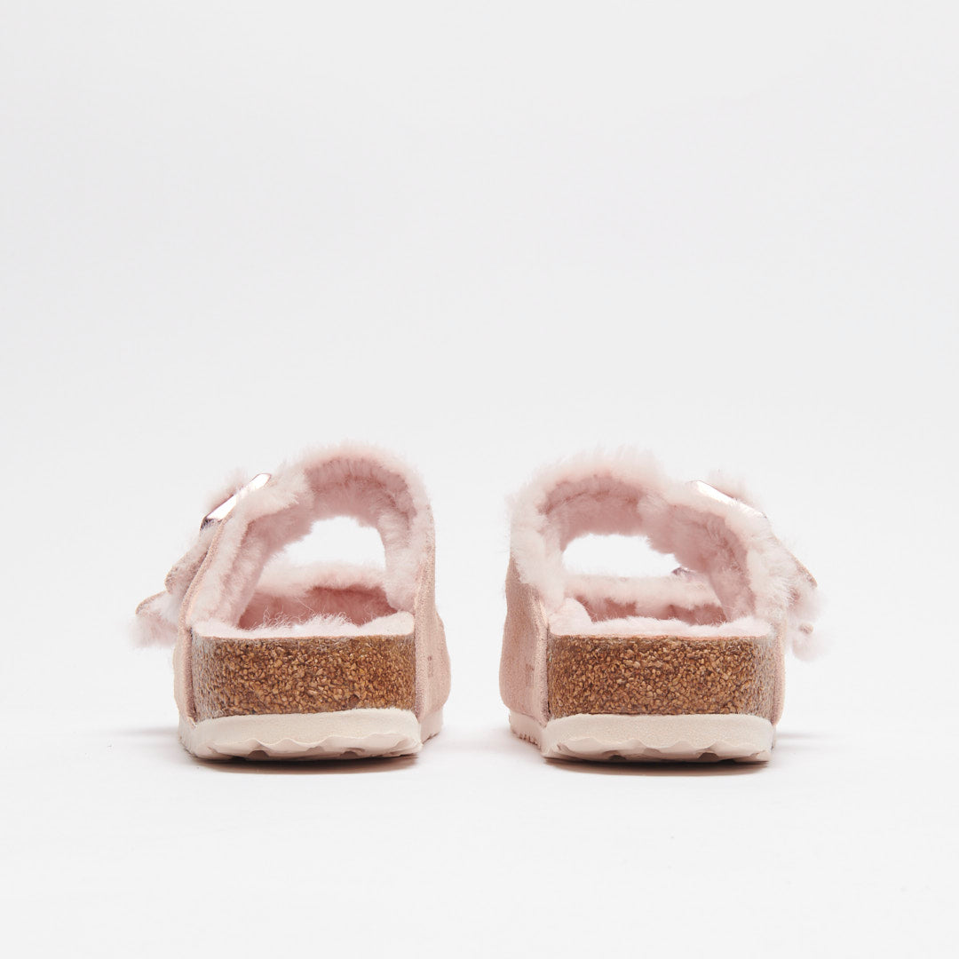 Birkenstock Arizona Shearling Suede Leather Light Rose