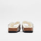 Birkenstock Arizona Shearling Suede Leather Stone Coin