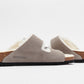 Birkenstock Arizona Shearling Suede Leather Stone Coin