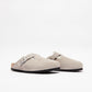Birkenstock Boston Shearling Suede Stone Coin