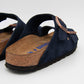 Birkenstock Sandales Arizona SFB Suede Leather Navy Women