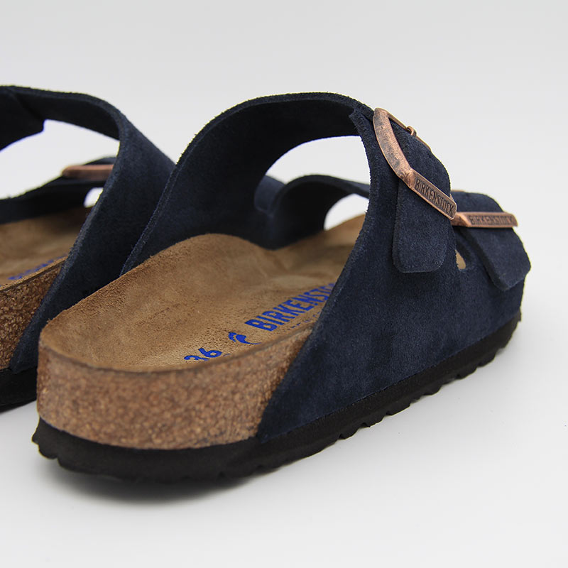 Birkenstock Sandales Arizona SFB Suede Leather Navy Women