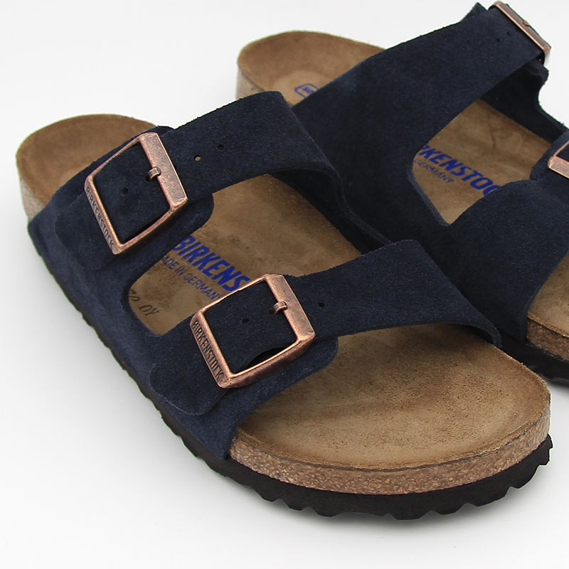Birkenstock Sandales Arizona SFB Suede Leather Navy Women