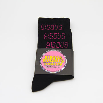 Bisous Skateboards Bisous X3 Socks  Black/Pink