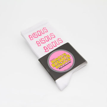 Bisous Skateboards Bisous X3 Socks White/Pink