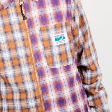 Butter Goods Patchwork Plaid Overshirt - Brown / Purple