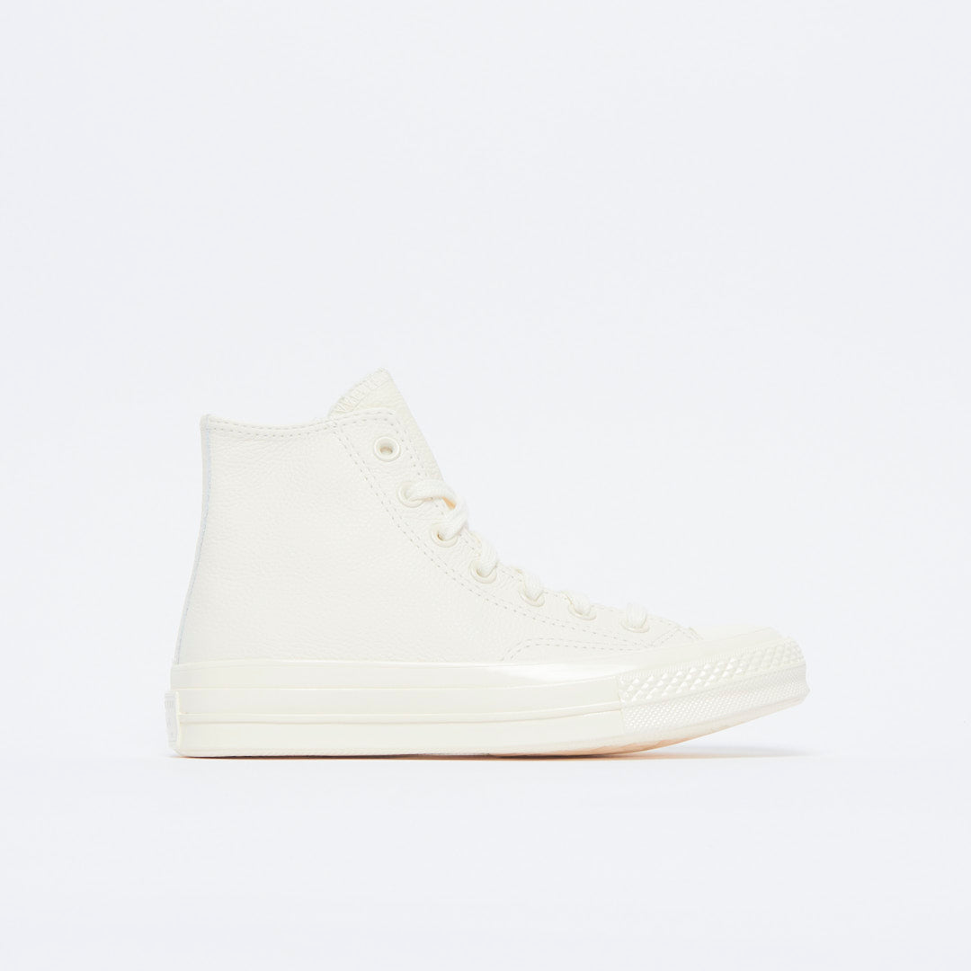 Converse - Chuck 70 Hi Premium Leather (Egret/Egret/Egret)