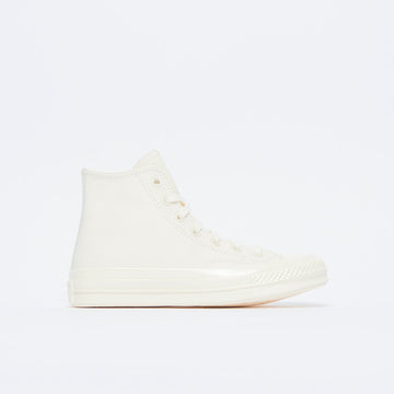 Converse - Chuck 70 Hi Premium Leather (Egret/Egret/Egret)