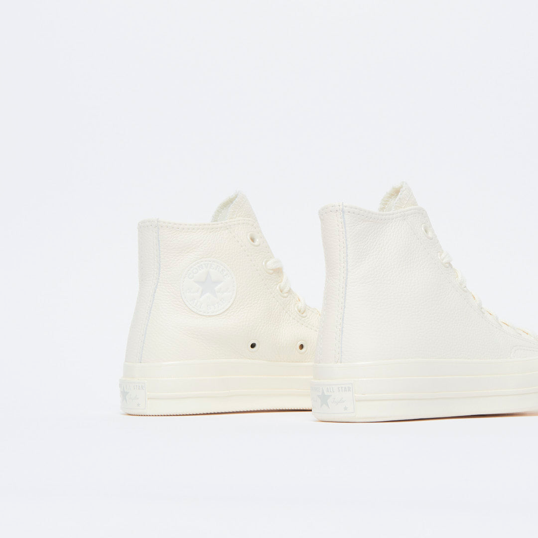 Converse - Chuck 70 Hi Premium Leather (Egret/Egret/Egret)