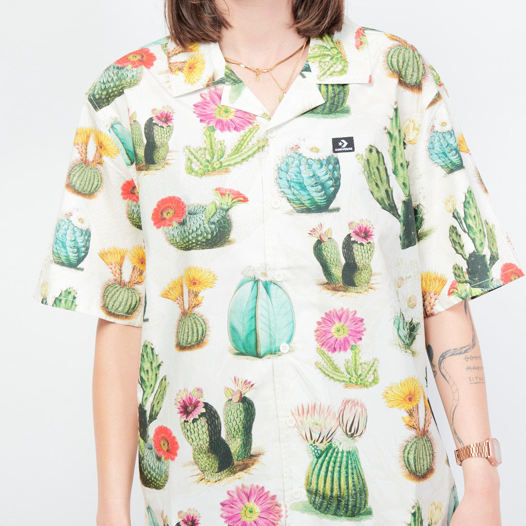 Converse - Printed Woven Resort Shirt (Desert Sand) "Cactus"