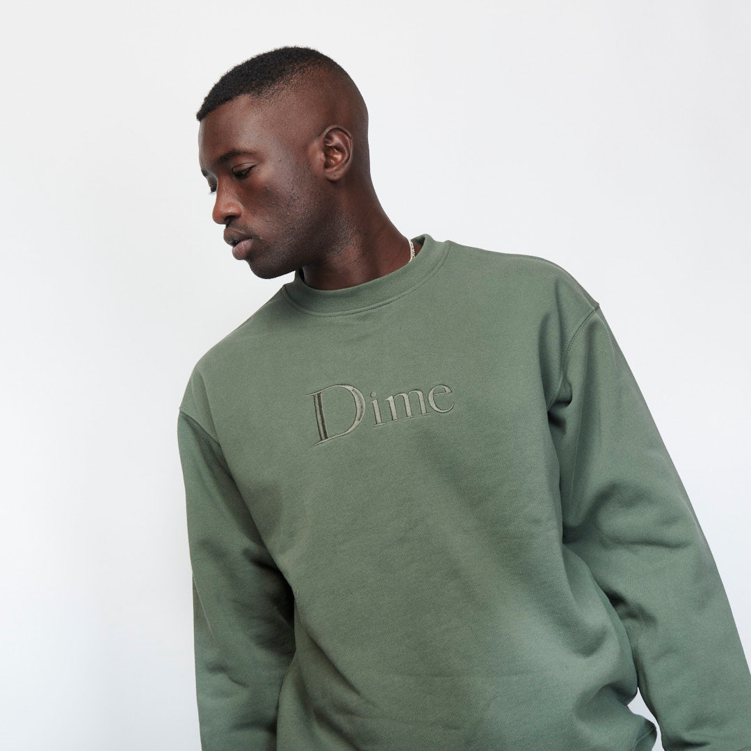 Dime - Classic Logo Crewneck (Thyme)