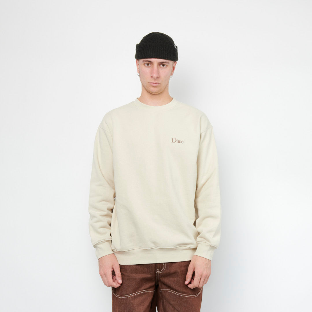 Dime - Classic Small Logo Crewneck (Fog)