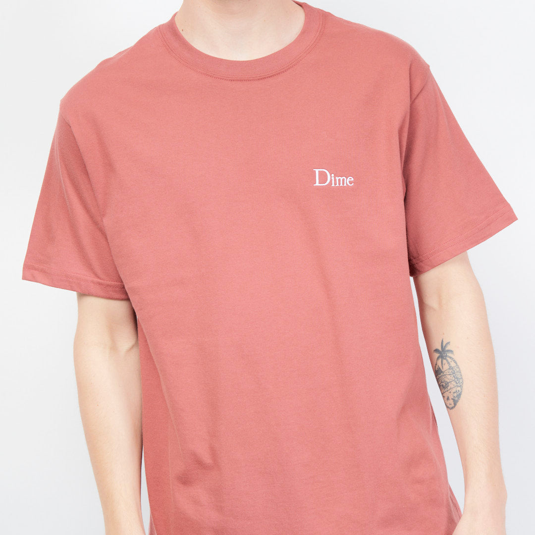 Dime - Classic Small Logo T-Shirt (Washed Mushroom)