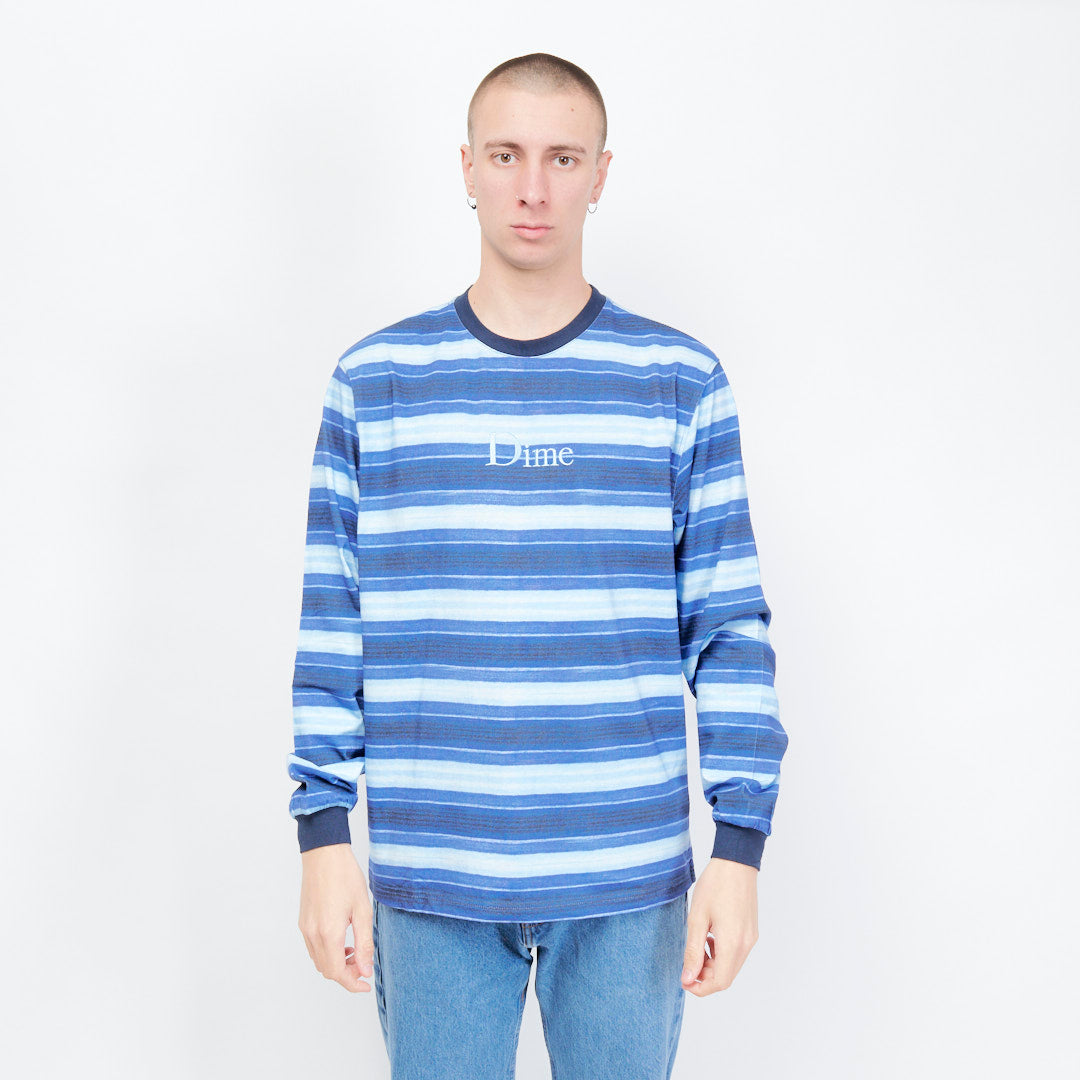 Dime - Classic Striped LS Shirt (Navy)