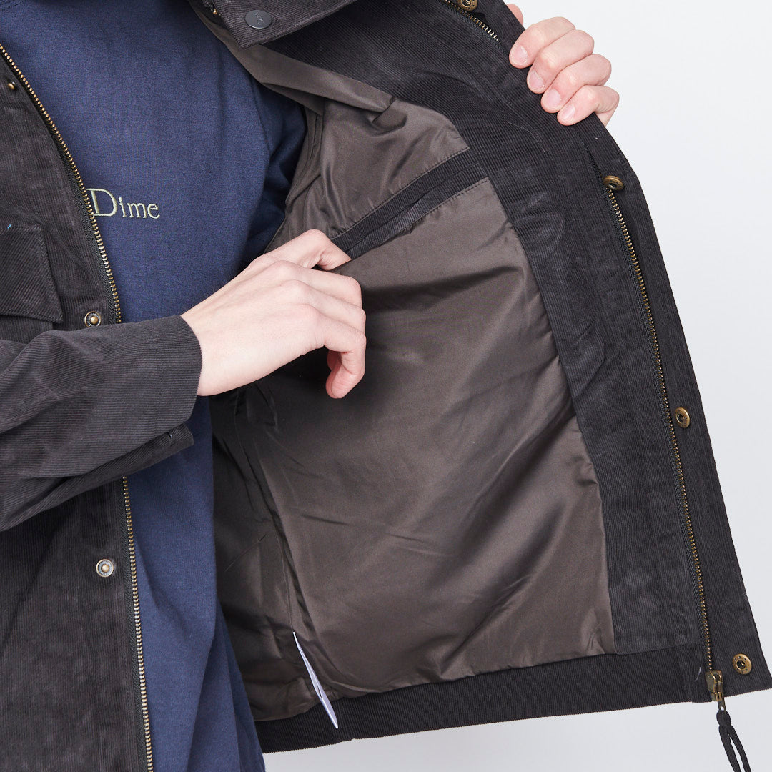 Dime MTL - Corduroy Cargo Jacket (Dark charcoal)