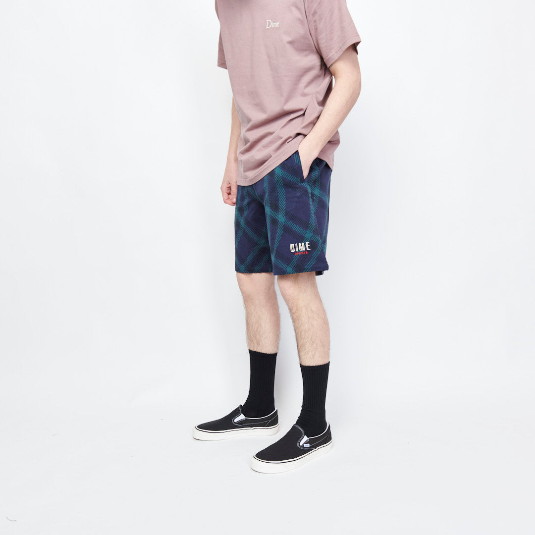 Dime MTL - Plaid Shorts (Navy)