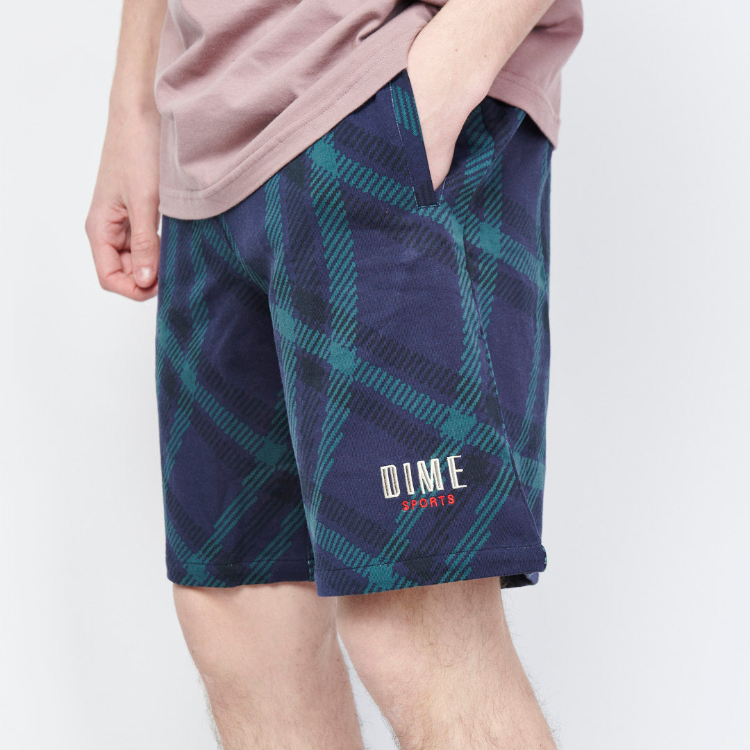 Dime MTL - Plaid Shorts (Navy)