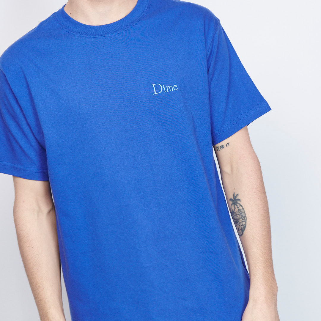 Dime Mtl - Classic Small Logo T-Shirt (Ultramarine)