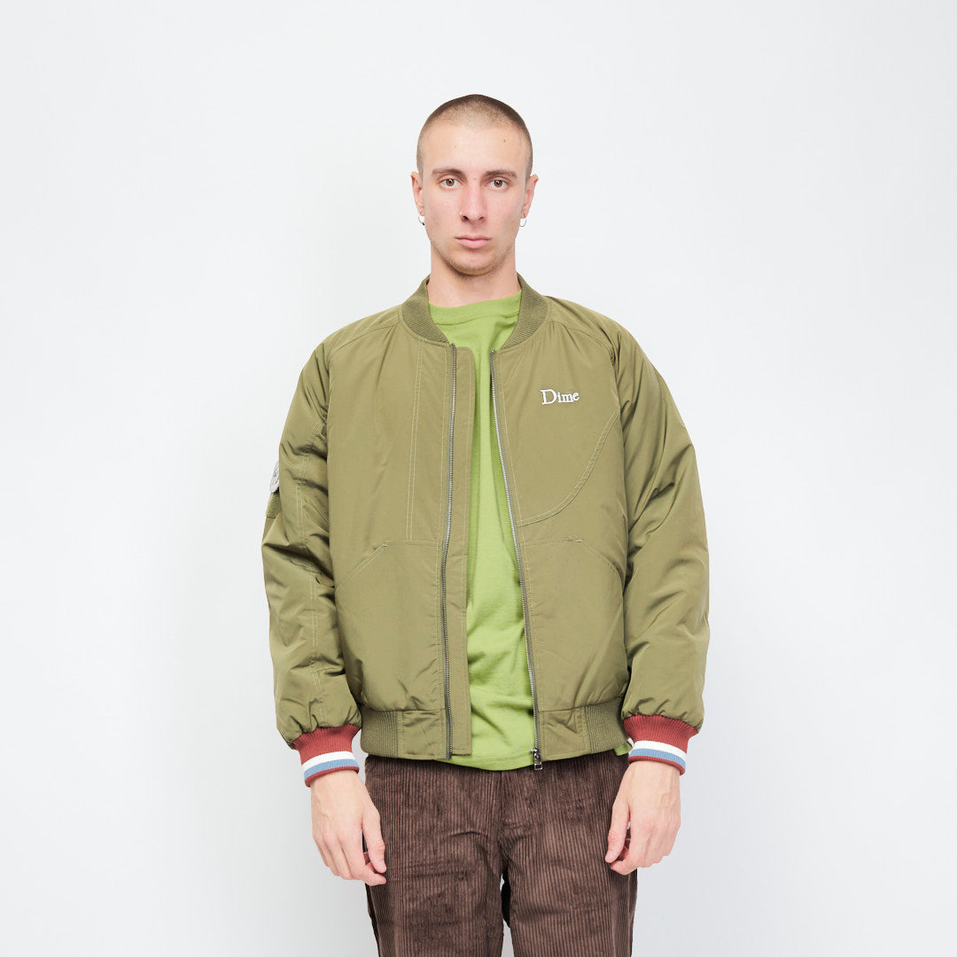 Dime - Velcro Patch Bomber Jacket (Asparagus)