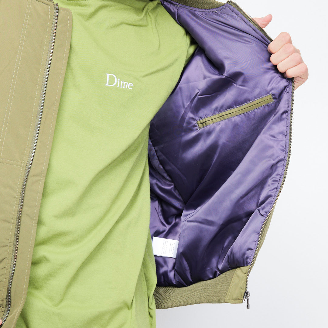 Dime - Velcro Patch Bomber Jacket (Asparagus)