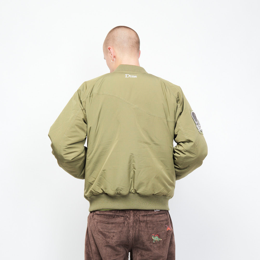 Dime - Velcro Patch Bomber Jacket (Asparagus)