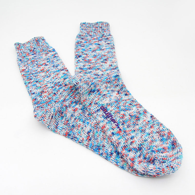 Tie Dye Yarn Crew Sock - Turquoise