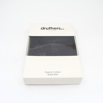 Druthers Organic Cotton Boxer Briefs - Black