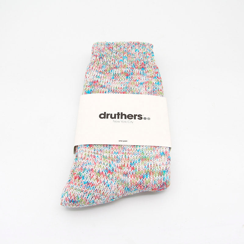Druthers Tie Dye Yarn Crew Sock - Cotton Candy
