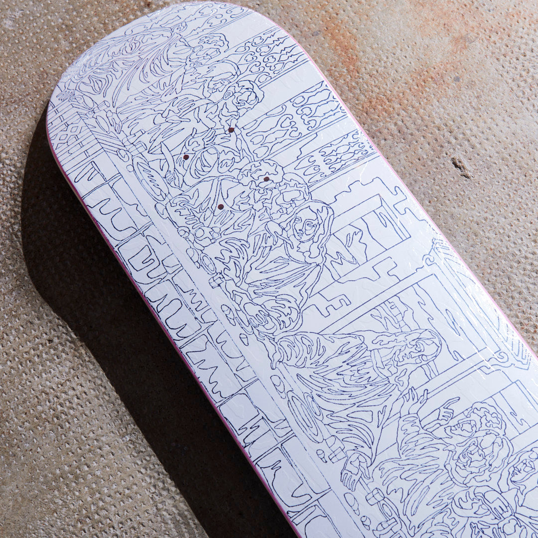 Fucking Awesome - Gino Blue & White Outline Deck