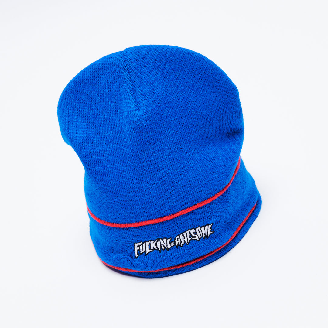 Fucking Awesome Little Stamp Stripe Beanie Blue / Red