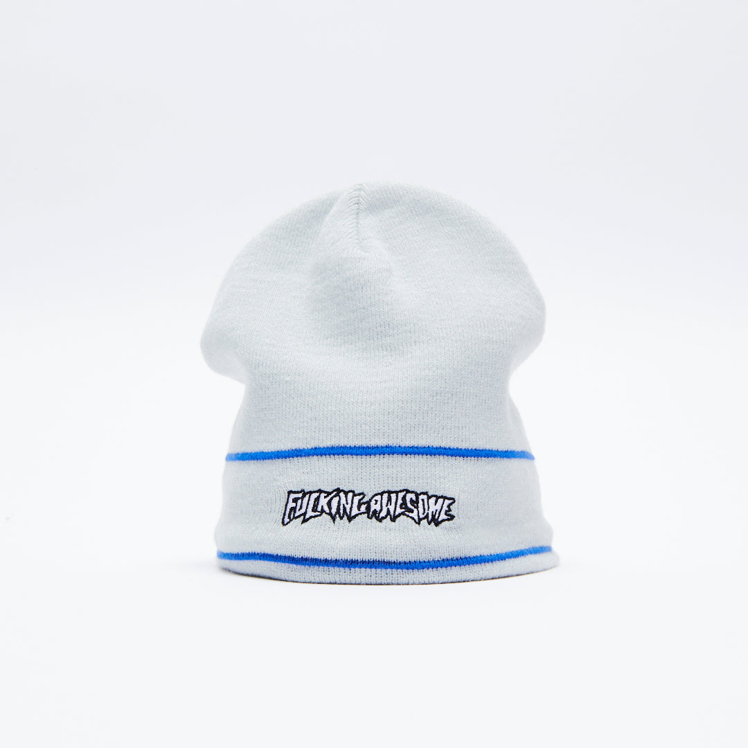 Fucking Awesome Little Stamp Stripe Beanie Grey / Blue